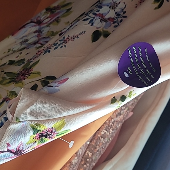 Windsor Elaine Floral Satin Slip Gown Women Size XL - Picture 4 of 6